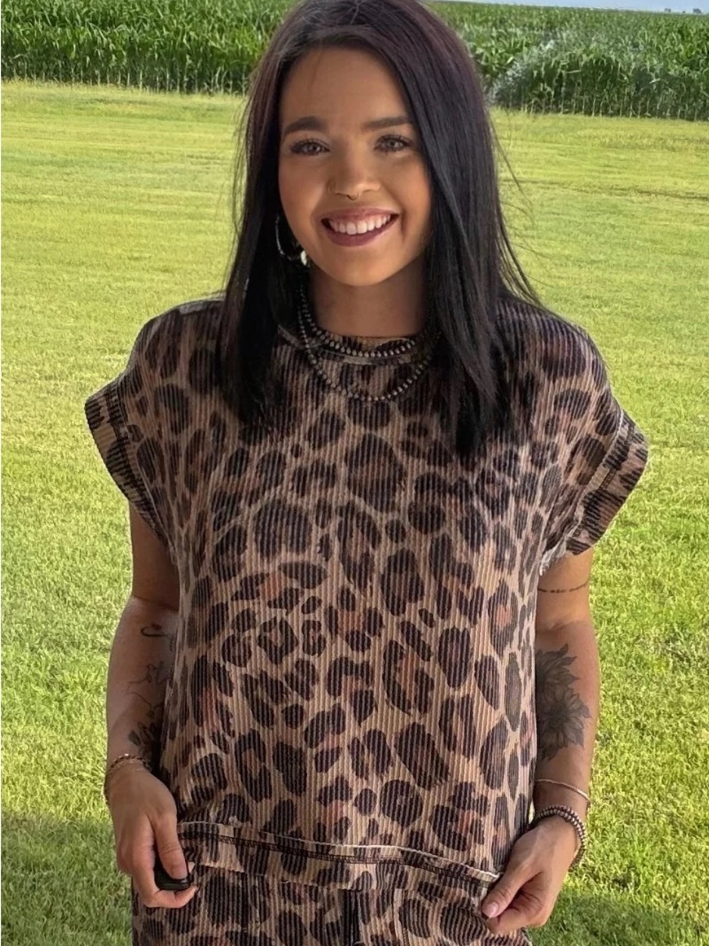Spotted Wild Ribbed Top
